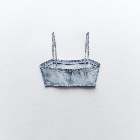 a whole set of rhinestone of jeans and crop top - Picture 10 of 13